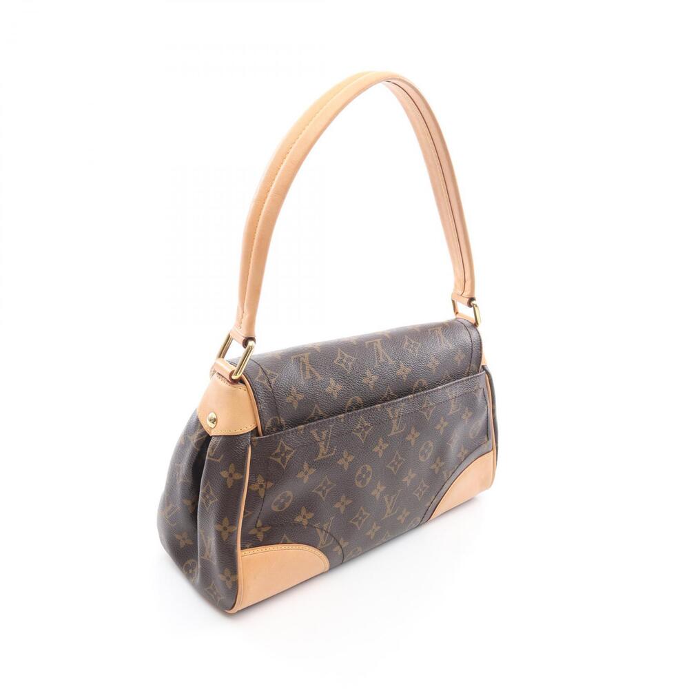 Louis Vuitton Shoulder Monogram Canvas Beverly Brown Leather Bag